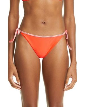 lemlem Lena String Bikini Bottoms - Orange