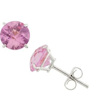FZN Amethyst Stud Earrings - Pink