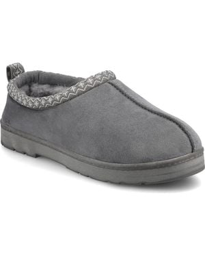 Vance Co. Lance Leather Slipper - Gray