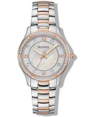 Bulova Classic Mother Of Pearl Dial Two-Tone Bracelet Watch, 33Mm - Gray