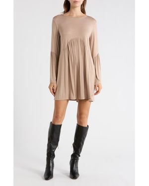 Go Couture Bell Sleeve Swing Dress - Natural