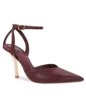 BERNESS Clarissa Faux Leather D'Orsay Pump - Brown