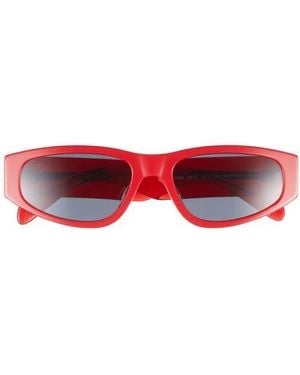 Rag & Bone 55Mm Oval Sunglasses - Red