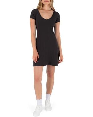 Hurley Gem Cotton Rib Minidress - Black