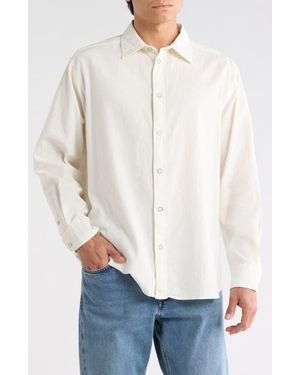 Rag & Bone Mateo Long Sleeve Button Front Shirt - White