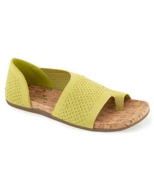 Kenneth Cole Sential Rhinestone Knit Sandal - Yellow