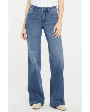 NYDJ Teresa High Waist Wide Leg Utility Jeans - Blue