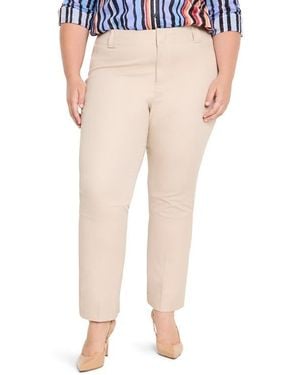 NIC+ZOE Plaza Ankle Demi Bootcut Pants - Natural