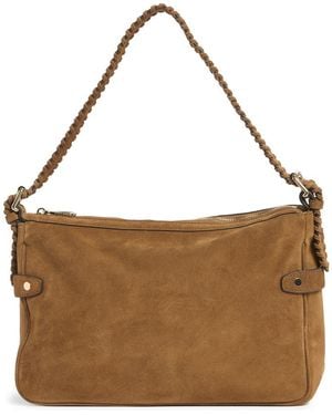 Rebecca Minkoff Chaya Whipstitch Suede Shoulder Bag - Brown