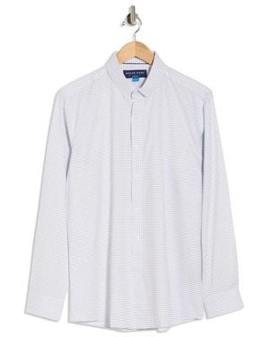 Dylan Park Slim Fit Perfect Stretch Long Sleeve Button Down Shirt - Blue