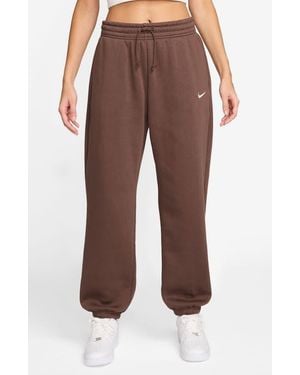 Nike Sportswear Phoenix Fleece High-Waisted Oversized Sweatpants - Brown