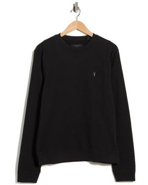AllSaints Aven Cotton Crewneck Sweatshirt - Black
