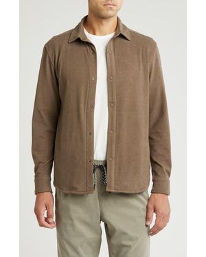 Hurley Brushed Fleece Shirt Jacket - Brown