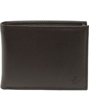 Original Penguin Pebble Leather Wallet - Black