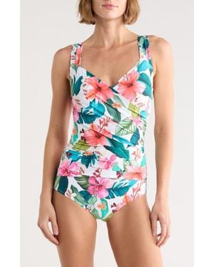 Jantzen Mio Surplice One-Piece Swimsuit - Red