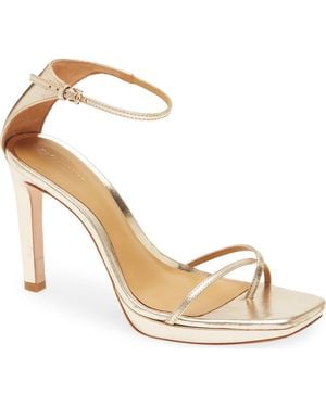 Reformation Gilda Platform Ankle Strap Sandal - Metallic