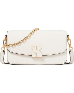 Kate Spade Small Dakota Smooth Leather Crossbody Bag - White