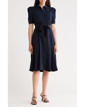Nanette Lepore Belted Shirtdress - Blue