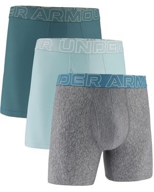 Under Armour 3-Pack Performance Tech Boxer Briefs - Blue