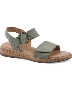 White Mountain Bonique Corck Wedge Sandal - Metallic