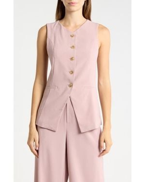 Leith Longline Vest - Pink