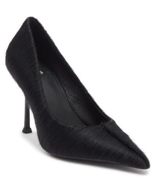 Jeffrey Campbell Genuine Calf Hair Pointed Toe Pump - Black