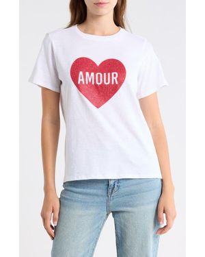 Cinq À Sept Amour Heart T-Shirt - White