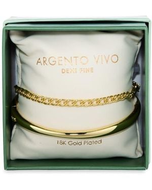 Argento Vivo Set Of 2 Chain & Bangle Bracelets - Green