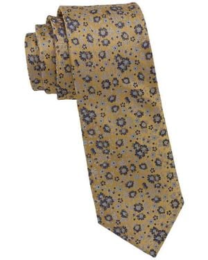 Ben Sherman Ditsy Floral Tie - Metallic
