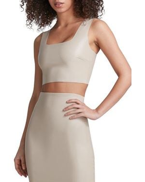 Commando Faux Leather Crop Top - White