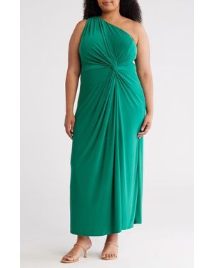 Marina One-Shoulder Jersey Maxi Dress - Green