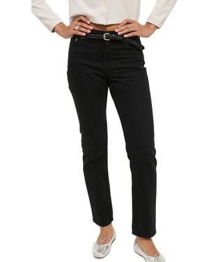 Alex Mill Jane Mid Rise Straight Leg Jeans - Black