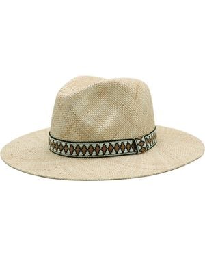 Bruno Magli Packable Straw Panama Hat - Natural
