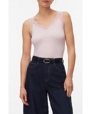 Vero Moda Rosa Lace Trim Tank - Blue