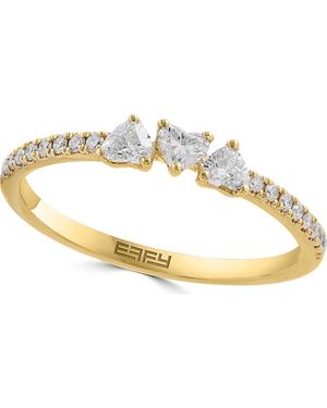 Effy Lab Grown Diamond Heart Trio Ring - Metallic