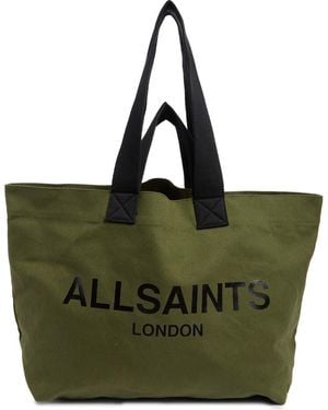 AllSaints Acari Canvas Tote Bag - Green