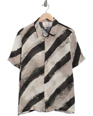 INDUSTRY REPUBLIC CLOTHING Short Sleeve Button-Up Shirt - Gray