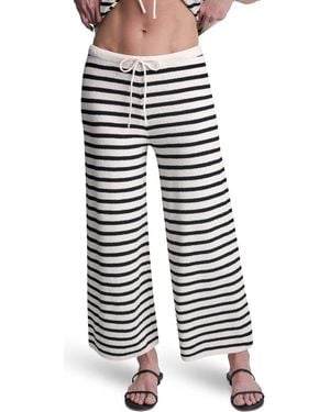 DKNY Pull On Drawstring Knit Pants - Multicolor