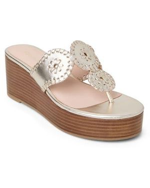 Jack Rogers Kimberly Platform Wedge Sandal - White