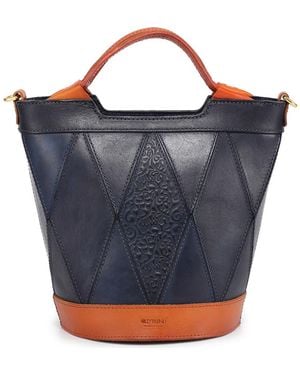 Old Trend Primrose Leather Mini Tote - Blue