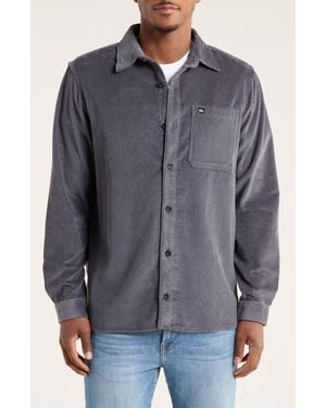 Quiksilver Bubble Cotton Corduroy Shirt Jacket - Blue