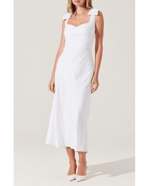 Astr Kateleya Bow Strap Dress - White