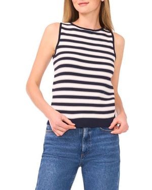 Halogen® Stripe Knit Tank - Blue