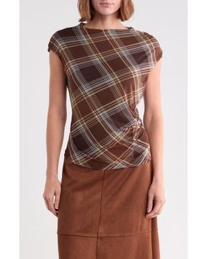 Sanctuary On The Way Print Top - Brown