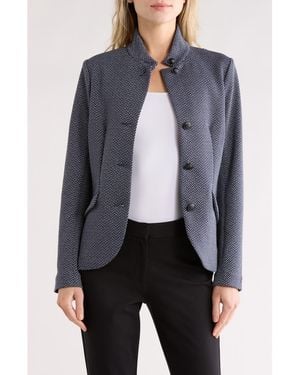 Rag & Bone Sadie Herringbone Jacquard Blazer - Blue