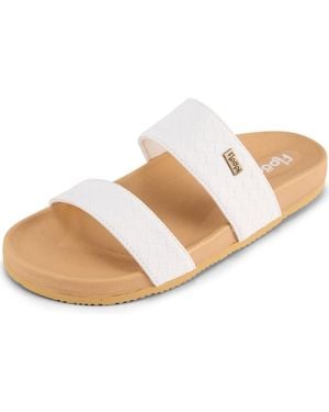 FLOOPI Double Strap Slide Sandal - White