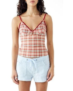 BDG Five Pocket Linen & Cotton Drawstring Shorts - Blue