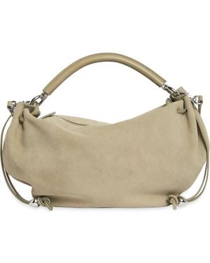 Madewell The Camren Gathered Suede Shoulder Bag - Metallic