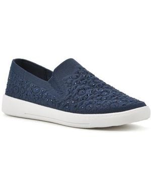 White Mountain Unit Knit Slip-On Sneaker - Blue