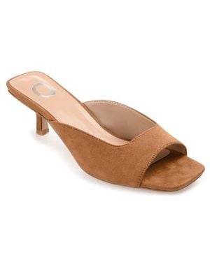 Journee Collection Larna Heeled Sandal - Brown